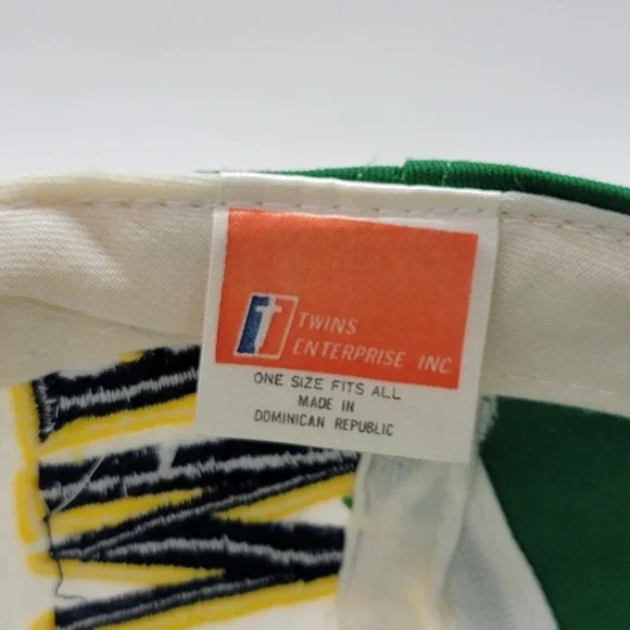 VTG 90s Notre Dame Fighting Irish Snapback Hat Vortex Swirl Twins Enterprise Cap